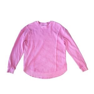 Sunnyside By Sundry Waffle Knit Top Women's Pink Long Sleeve Pullover Small